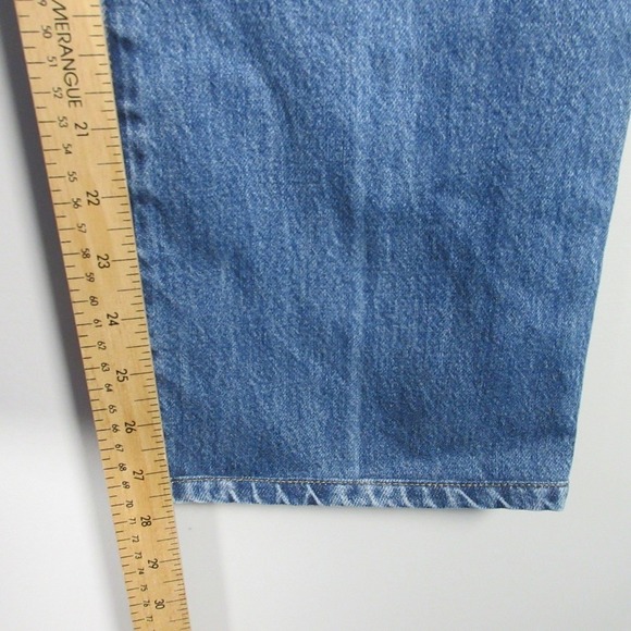 FRAME Le Jane Straight Leg Jeans Women 26 Blue Denim Distressed Casual y2k 606 - Picture 12 of 14